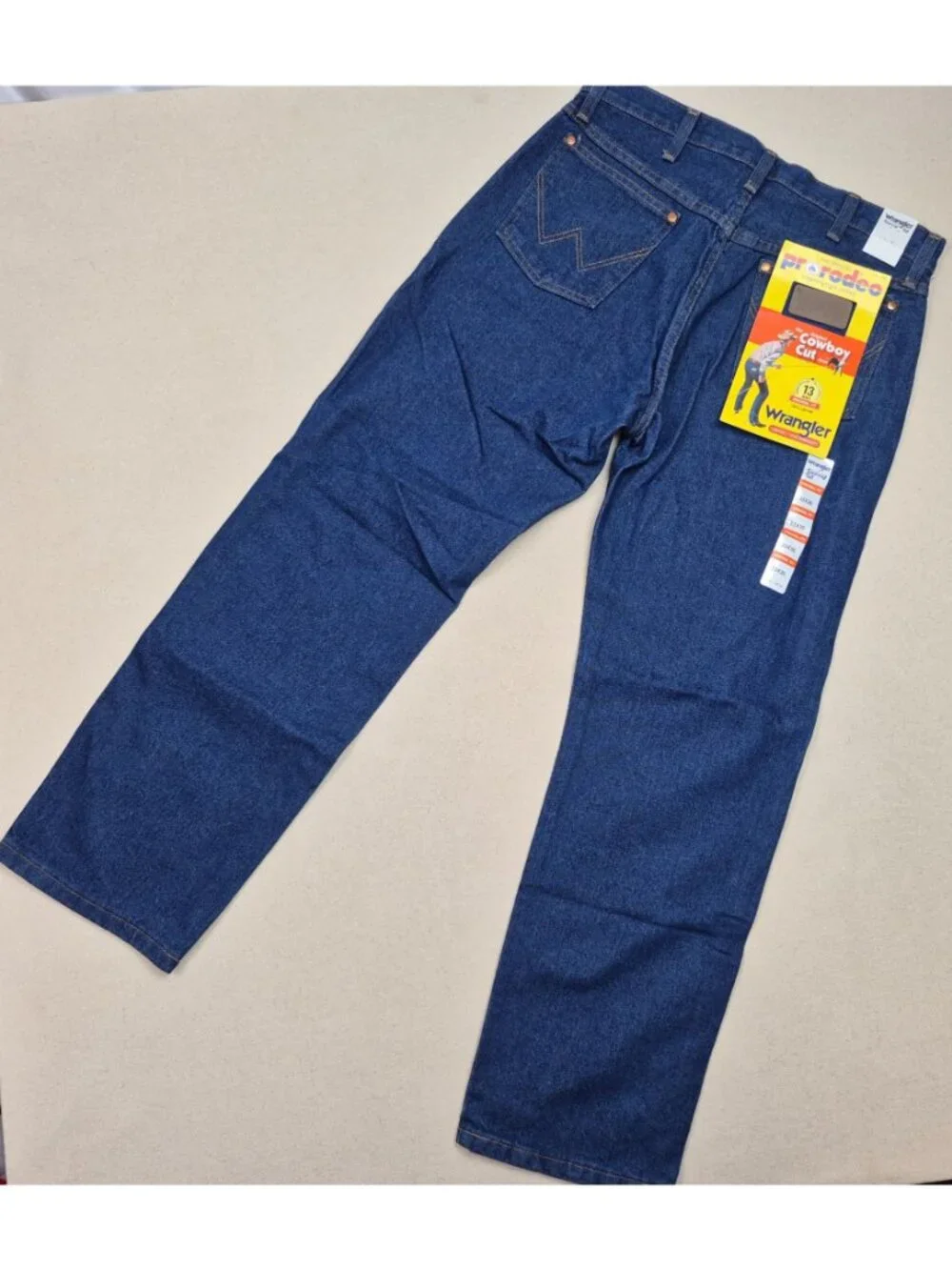Wrangler Pro Rodeo Cowboy Cut Relaxed Wide Leg MWZ Blue Jeans Sz 33/30 NWT